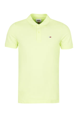 Polo in piquet di cotone stretch-0